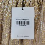 Hello Molly  Gold Sequin Halter Prom Dress Small Open Back Formal High Slit NEW Photo 8