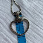 Brighton Vintage Silver tone Scroll Heart Charm Clip Swarovski Crystal Necklace Photo 9