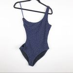 Milly  wave jacquard one shoulder one piece swim cut out‎ side Photo 2