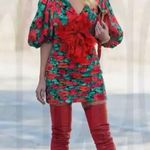 Gucci NWT  red floral shirt dress Photo 5