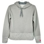 Nike Heathered Gray Training Swoosh Ribbed Sweatshirt Hoodie Small Photo 5