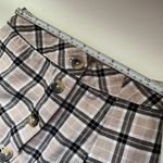 H&M Beige Black Plaid Mini Pencil Skirt Photo 4