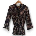 Vintage Havana  Long Sleeve V-Neck Short Jumper Flowy Bell Sleeves Size Small Photo 0