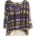 Multiples  sweater asymmetrical colors stripes (546 Photo 0