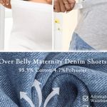 Syyh INSPIRE CHIC Women's Maternity Denim Over Belly High Waist Summer Casual with Pockets Jeans Pregnancy Photo 3
