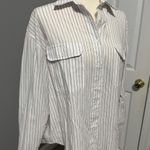 Vintage Separate Issue Candy Striped Button Down Top Size L White Size L Photo 1