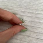 silver heart chain style ring Photo 0