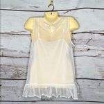 LC Lauren Conrad  NWT Size XL White - Floral Embroidered Tank Top Blouse Photo 2