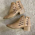 Rue 21 Light Brown Ankle Booties w/ Cut-Out Detailing Photo 0