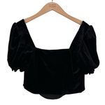 Disturbia Ingrid Embroidered Applique Corset Top in Black size 8 Puff Sleeves Photo 8