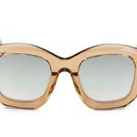 Tom Ford FT0582 45P Shiny Light Brown Mirror Green Lens Julia Square Sunglasses Photo 1