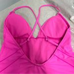 Gianni Bini GB hot pink Barbie core large one piece swimsuit adjustable straps cross cross Photo 4