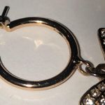 Gold Tone CZ Rhinestone Dainty Butterfly Hoop Boho Pierced Earrings Photo 4