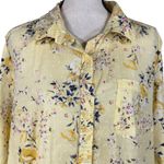 Karen Scott  1X-Large Top Floral Swiss Dots Button-Up 3/4 Sleeves Lightweight Photo 1