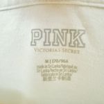 Victoria's Secret PINK  Womens Medium White Floral Long Sleeve Tee Logo Casual Photo 2