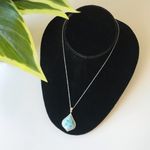 Sterling Silver 925 NOA Larimar Stone Pendant Necklace Photo 1