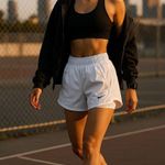 Nike White Running Shorts XS Women's Y2K Sporty Athleisure Minimalist Streetwear Photo 0