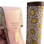 Red Valentino Yellow Daisy Print Platform Sandals Heels Size 38 US 7.5 Photo 10