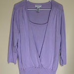Covington  Lavender Open-Front Cardigan Photo 0