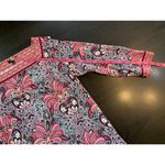 Talbots  Dress Women's Petite Small SP Pink Preppy‎ Square Neck Paisley Church Photo 8