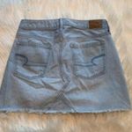 American Eagle  Denim Mini Skirt Cut Off Light Wash Photo 5