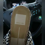 Dolce Vita Naji Knotted Cork Wedge Mule Leopard Satin Tan Size 8.5 Photo 7