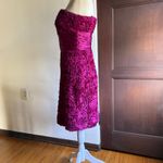 Y2K Vintage | BADGLEY MISCHKA Collection | Pink silk Rosette Strapless Dress | 0 Photo 1