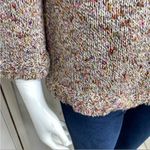 Coldwater Creek  Rainbow Confetti Cardigan Sweater Small Beige 3/4 Bell Sleeve Photo 5