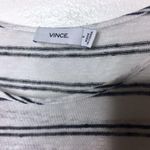 Vince  Linen Striped Crewneck Tee Size Small Photo 4