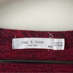 Rag and Bone Heathered Red Black Long Sleeve Top Crew neck tight knit stretch M Photo 6