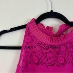 Ted Baker | Scuba Lace Detailed Pink Fit and Flare Halter Dress Size 4 Photo 2