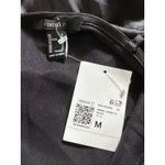 Forever 21  Satiny Black Mini Dress with Cream Bow Size M NWT Photo 2