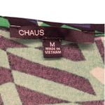 Vintage‎ Babydoll Top Size M Y2k Peasant Abstract Boho Artsy Stretch Twist Tie Green Size M Photo 5