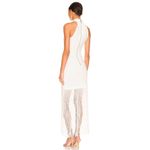 Alice + Olivia Steph Twist Neck Fringe Dress Off White Womens Size 4 Photo 2