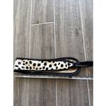 Don Kline Giorgio Beverly Hills Italian Spotted Fur Leather Belt Gold Buckle Photo 6