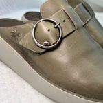 Fly London  Boll Womens Gray Leather Mules Clog Shoes Photo 2