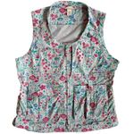 Duluth Trading Heirloom Floral Gardener Chore Vest Size Large Gray Photo 0