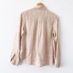 J. McLaughlin  Britt Linen Button Shirt in Cedar Tan Photo 8