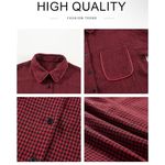 NEW Houndstooth Shacket Jacket Long Sleeve Button Down Shirt XL Red Photo 5