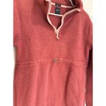 Gap ‎ Maternity Sherpa Pullover Cozy Half Zip Sweatshirt Coral Pink S Photo 1