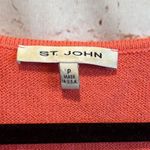 St. John Shirt Womens Petite Pink Coral Sweater Tank Top Wide Scoop Neck Photo 1