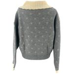 Jacquie the Label Georgia Contrast Collar Cardigan Gray Size XS Photo 3