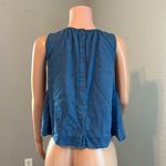 Madewell  Denim Blue Button Front Vest Crop tank Top Fitzgerald Wash Size XS #130 Photo 2