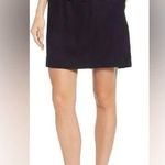 Caslon  Paperbag Waist Linen Blend Skirt with Pockets in Navy Photo 0