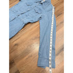 Eva Mendes Denim Shirt Dress Size 8 Snap Front Long Sleeve Chambray Midi Blue Size M Photo 8