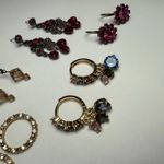 Rhinestone Pierced Earrings Lot Of 4 Some Dangle Drop 1 Signed NR Photo 9