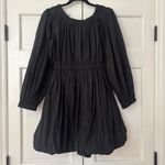 Ulla Johnson ‎ Black Martine Mini Dress Noir Bubble Hem Long Sleeve Bateau Size 2 Photo 8
