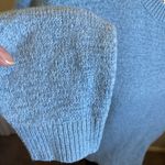 Loft  Petite Y2K Light Blue Cropped Scoop Neck Lone Sleeve Sweater #O Photo 4
