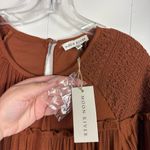 Moon River  Long Sleeve Tiered Burnt Orange Dress Autumn Fall Halloween XS NWT Photo 2