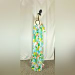 Japna  • Small Strapless Maxi Dress Modern Geometric Pastel Multi Color Flowy Photo 3